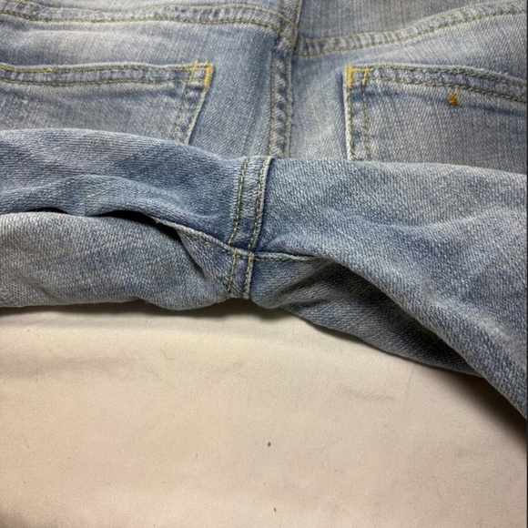 Pilcro And The Letterpress Hyphen 25 Jeans Distress Ankle Appliqué Yellow Print - Picture 16 of 16